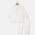 White Striped Kurta With Pajama