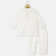 Load image into Gallery viewer, White Striped Kurta With Pajama
