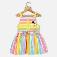 Load image into Gallery viewer, Colorful Striped Printed Sleeveless Dress

