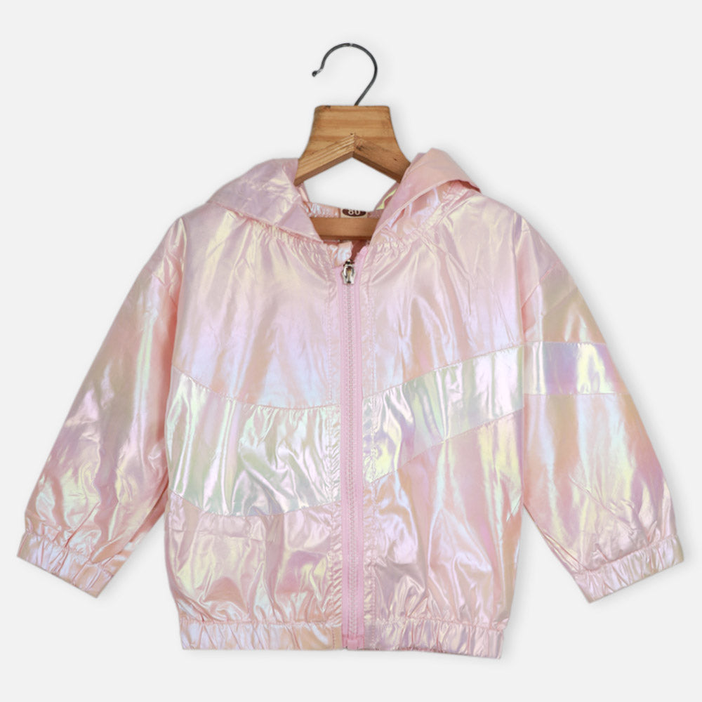 Purple & Pink Holographic Zip-Up Jacket