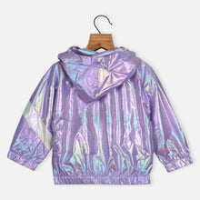 Load image into Gallery viewer, Purple &amp; Pink Holographic Zip-Up Jacket
