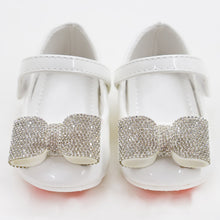 Load image into Gallery viewer, White Bow Embellished Velcro Closure Ballerina
