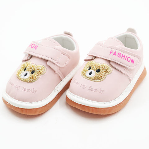 Pink Bear Velcro Closure Chu Chu Music Shoes