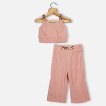 Load image into Gallery viewer, Striped Corduroy Crop Top With Pant Co-Ord Set
