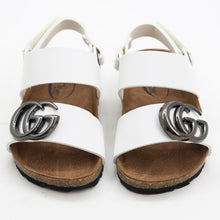 Load image into Gallery viewer, White &amp; Black Velcro Strap Sandals
