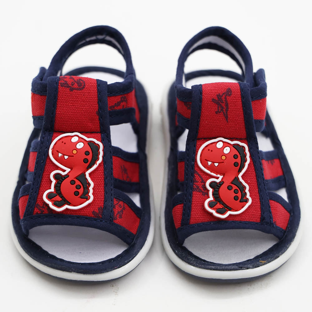 Dino Theme Velcro Strap Sandals With Chu Chu Music Sound