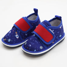 Load image into Gallery viewer, Blue &amp; Navy Space Velcro Closure Chu Chu Music Shoes
