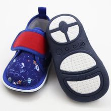 Load image into Gallery viewer, Blue &amp; Navy Space Velcro Closure Chu Chu Music Shoes
