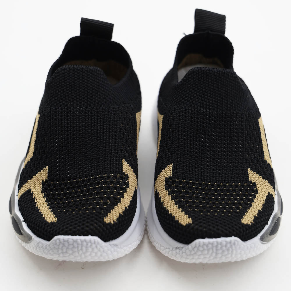 Black Mesh Slip On Sneakers