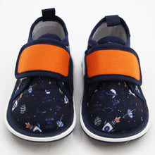 Load image into Gallery viewer, Blue &amp; Navy Space Velcro Closure Chu Chu Music Shoes
