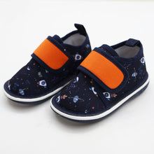 Load image into Gallery viewer, Blue &amp; Navy Space Velcro Closure Chu Chu Music Shoes
