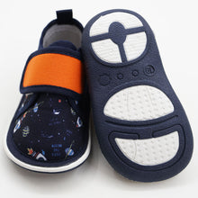 Load image into Gallery viewer, Blue &amp; Navy Space Velcro Closure Chu Chu Music Shoes
