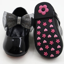 Load image into Gallery viewer, Black Bow Embellished Velcro Closure Ballerina
