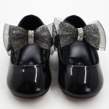 Load image into Gallery viewer, Black Bow Embellished Velcro Closure Ballerina
