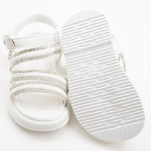 Load image into Gallery viewer, Pink &amp; White Straps With Velcro Closure Sandals
