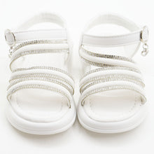 Load image into Gallery viewer, Pink &amp; White Straps With Velcro Closure Sandals
