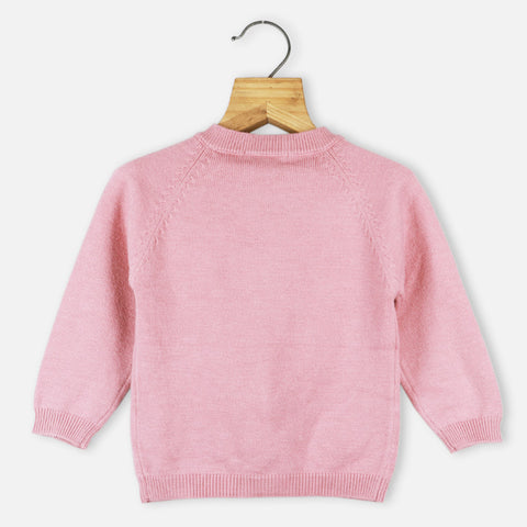 Pink Full Sleeves Sweaters