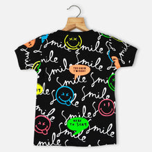 Load image into Gallery viewer, Black Half Sleeves Graphic Printed T-Shirt
