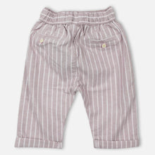 Load image into Gallery viewer, Lavender Striped Printed Cotton Pants
