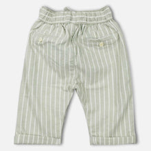 Load image into Gallery viewer, Green Striped Printed Cotton Pant
