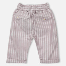 Load image into Gallery viewer, Lavender Striped Printed Cotton Pants
