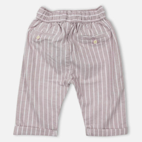 Lavender Striped Printed Cotton Pants