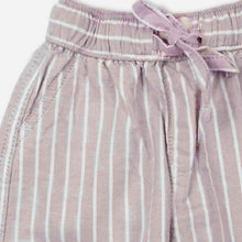 Load image into Gallery viewer, Lavender Striped Printed Cotton Pants
