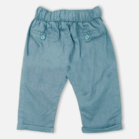 Steel Blue Cotton Pants