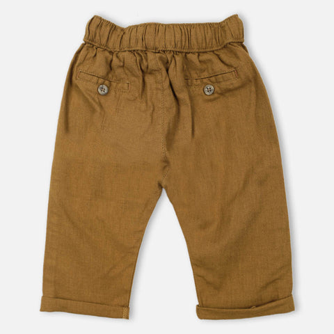 Brown Elasticated Waist Pants