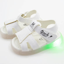 Load image into Gallery viewer, Velcro Straps With LED Light-Up Sandals- Black, Brown &amp; White
