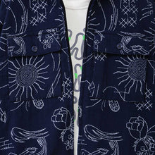 Load image into Gallery viewer, Navy Graphic Printed Jacket With White T-Shirt
