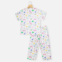 Load image into Gallery viewer, Rainbow Theme Half Sleeves Cotton Night Suit
