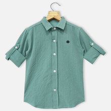 Load image into Gallery viewer, Teal Full Sleeves Shirt
