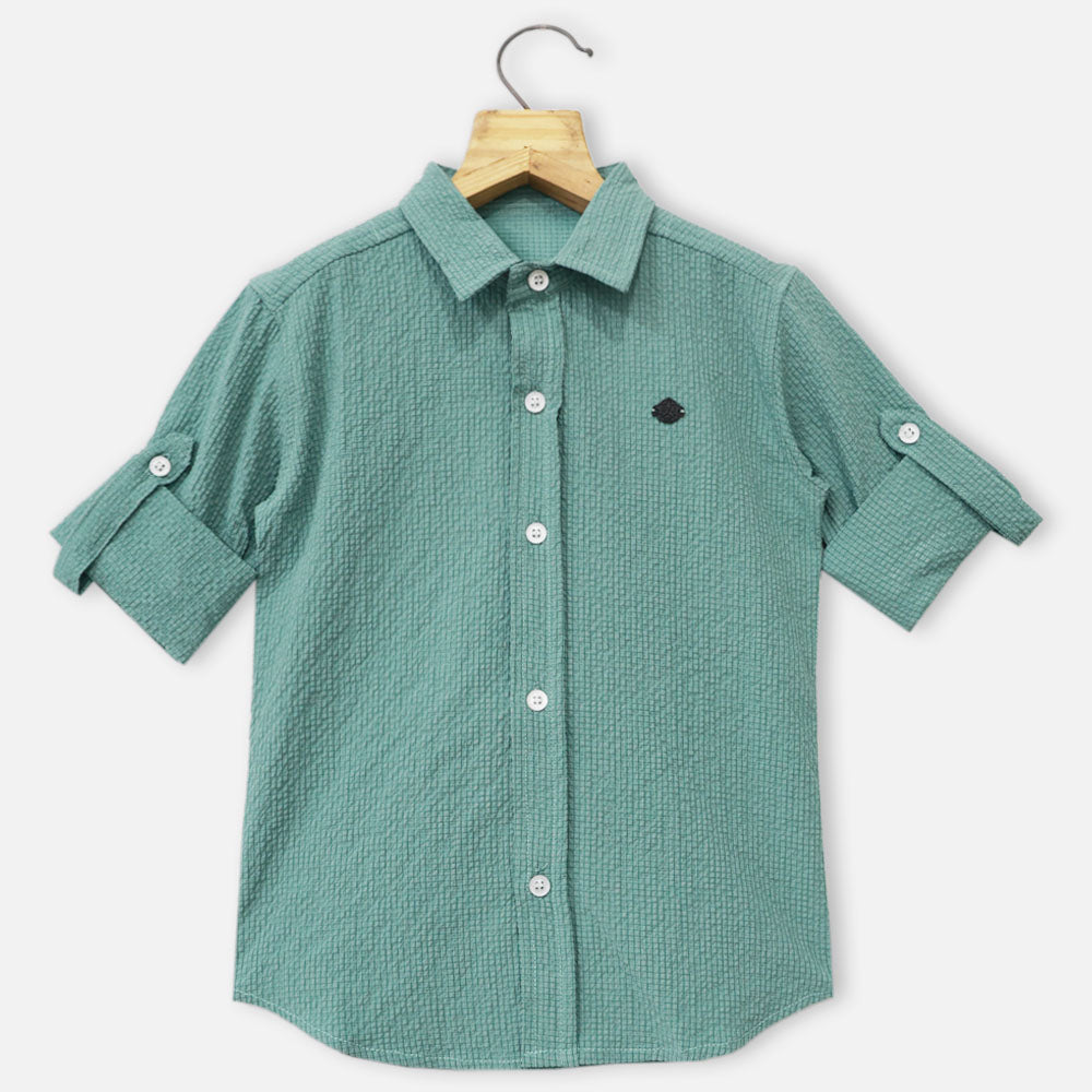 Teal Full Sleeves Shirt