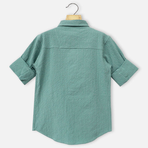 Teal Full Sleeves Shirt