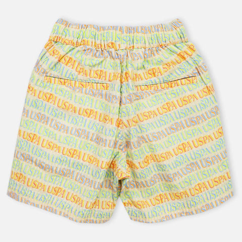 Colorful Typographic Printed Shorts