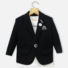 Load image into Gallery viewer, Black Blazer With White T-Shirt
