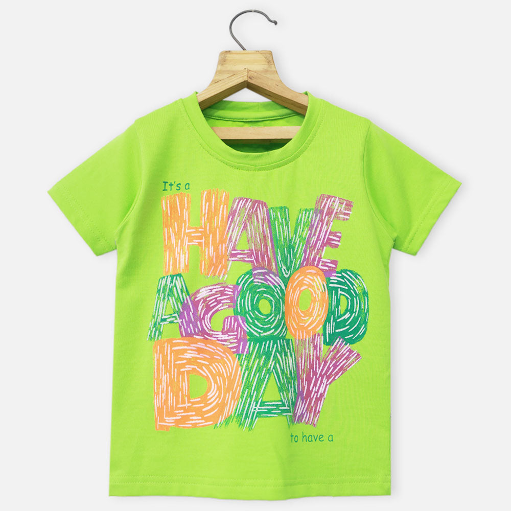 Green & Yellow Short Sleeves T-Shirt