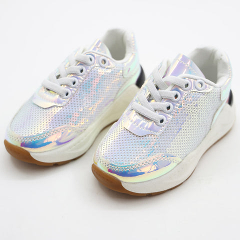 Purple Holographic Breathable Sneakers