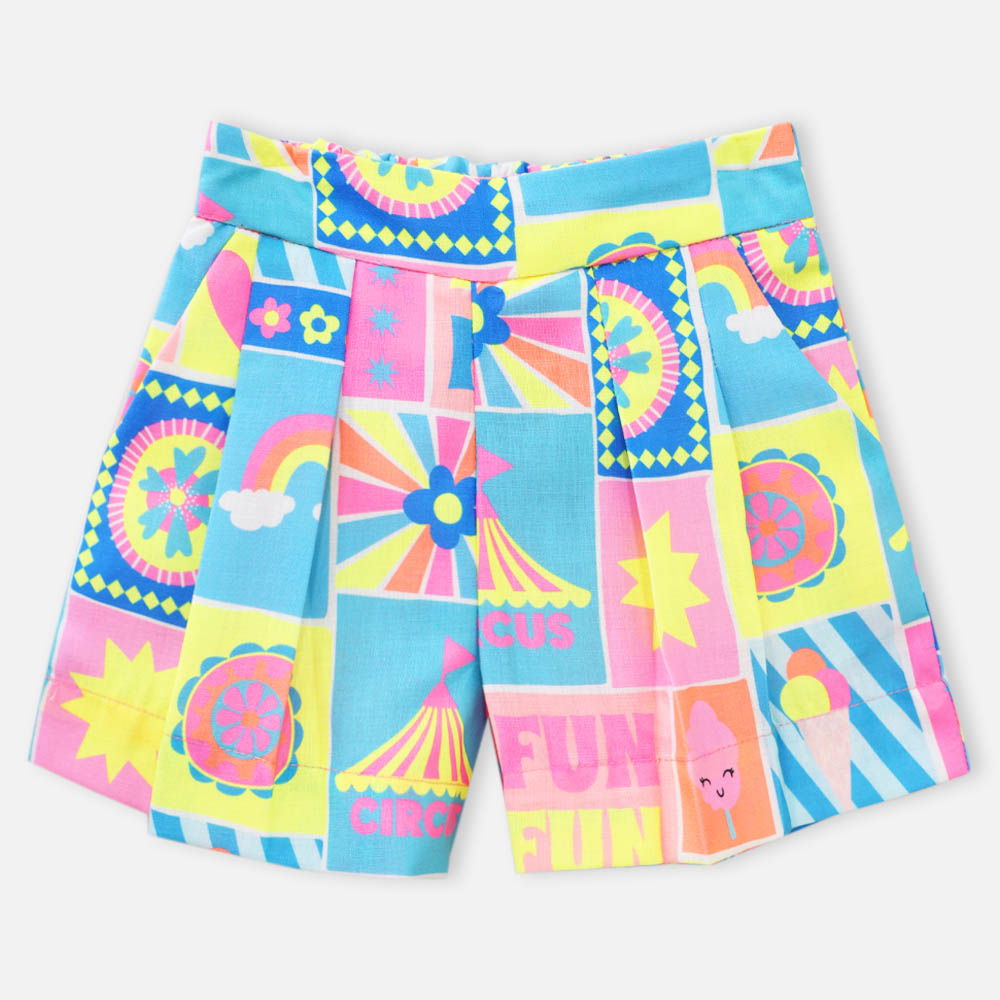 Colorful Graphic Printed Shorts