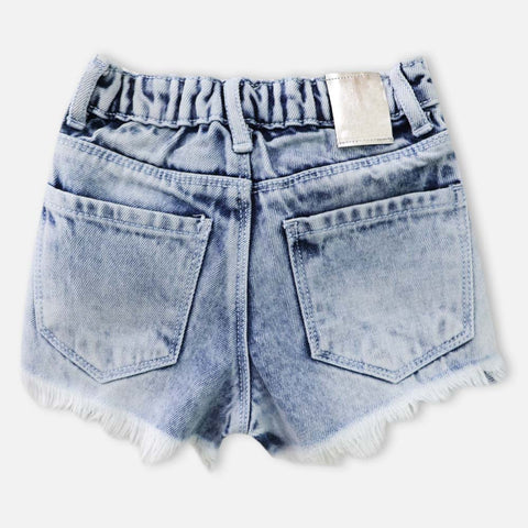 Blue Denim Shorts Elasticated Waist