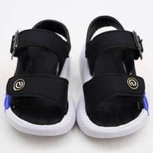 Load image into Gallery viewer, Black &amp; White Buckle Straps With Velcro Closure Sandals
