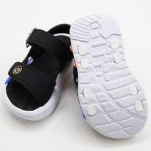 Load image into Gallery viewer, Black &amp; White Buckle Straps With Velcro Closure Sandals
