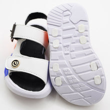 Load image into Gallery viewer, Black &amp; White Buckle Straps With Velcro Closure Sandals
