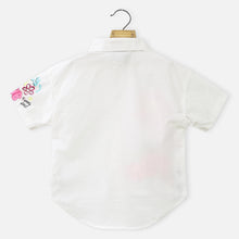 Load image into Gallery viewer, White Printed Half Sleeves Shirt
