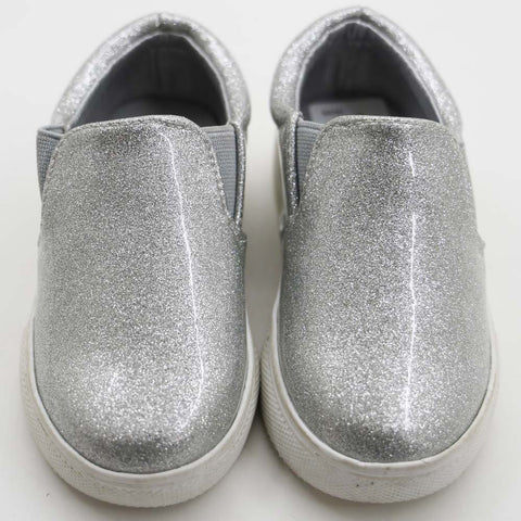 Green & Silver Glitter Gunmetal Shoes