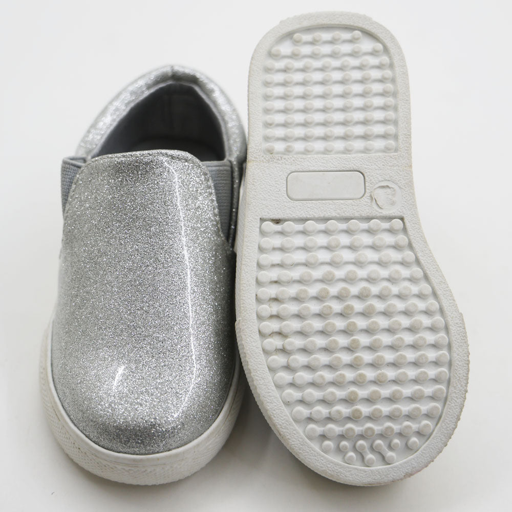 Green & Silver Glitter Gunmetal Shoes