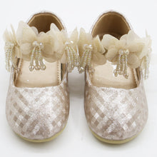 Load image into Gallery viewer, Golden &amp; Silver Embellished Velcro Closure Ballerina
