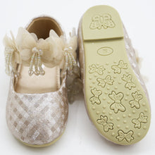 Load image into Gallery viewer, Golden &amp; Silver Embellished Velcro Closure Ballerina
