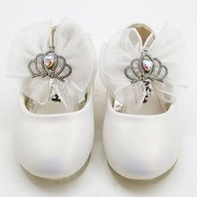 Load image into Gallery viewer, White Embellished Ballerina With Velcro Strap
